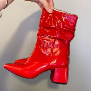 Red Leather Boots